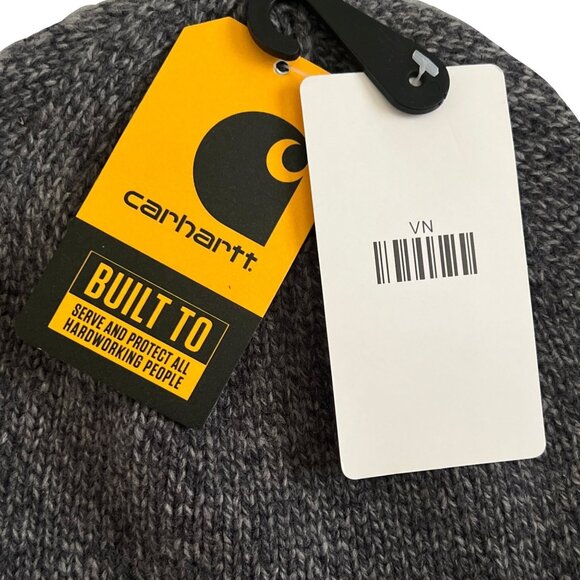 Carhartt NWT Wool Knit Beanie OS Gray Rib Cuff Quality Patch Workwear Gorpcore - Picture 6 of 6